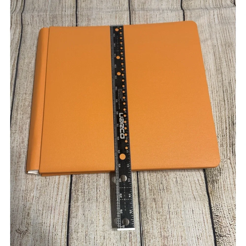 Creative Memories 12x12 Flex-Hinge Scrapbook Album Book Orange & 29 pages